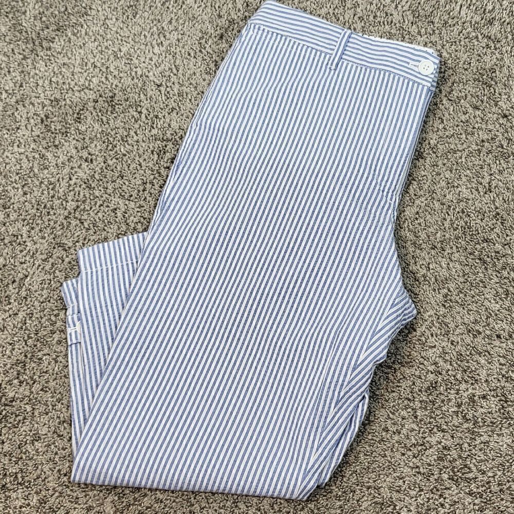 Talbots Blue & White Crop Pants